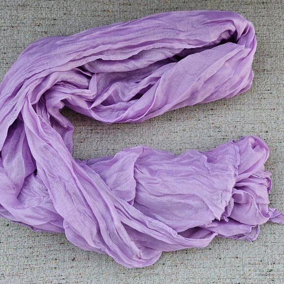 Women Scarf Light Purple Neck Band Fashion Scarf Long Scarf 60X30 inches Unbran - Picture 3 of 9